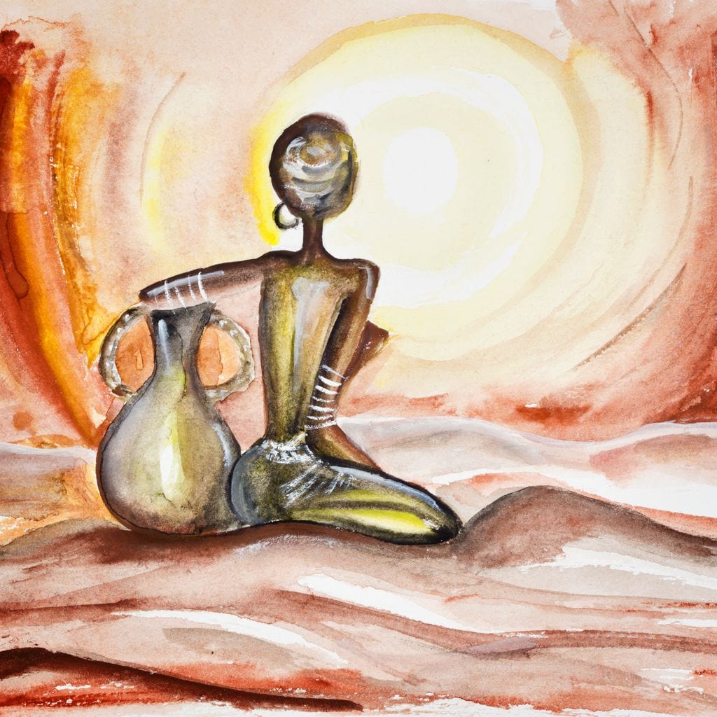 Tablou canvas cu tablou canvas cu femeie in desert